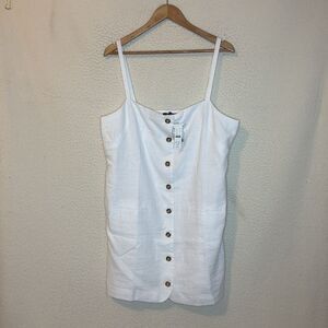 J Crew Claudia dress in linen Womens‎ XL White
